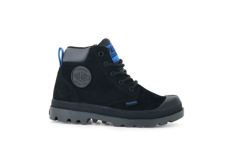 Botas Palladium PAMPA HI CUFF WP OZ Niños Negras | Costa Rica-35970